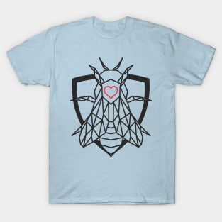 Geometric Bee Protector with Heart because you're a superhero T-Shirt